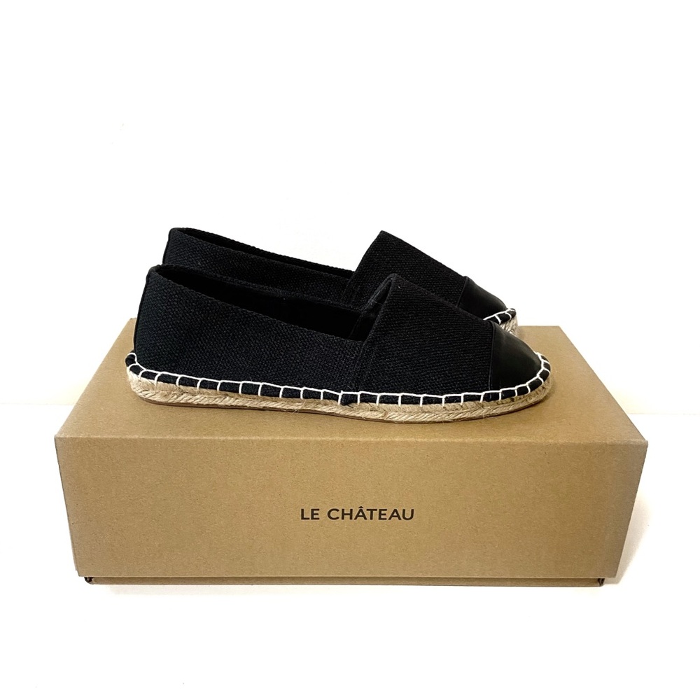 Le Chateau Black Canvas Espadrilles - Picture 5 of 6